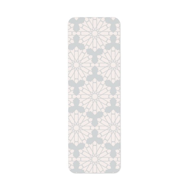 Islamic Geometric Pattern Return Address Label (Front)