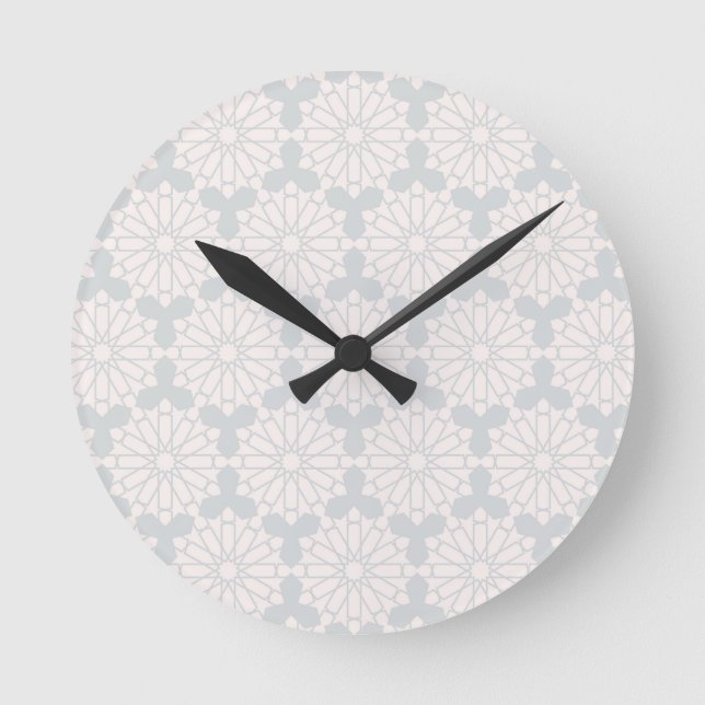 Islamic Geometric Pattern Round Clock (Front)