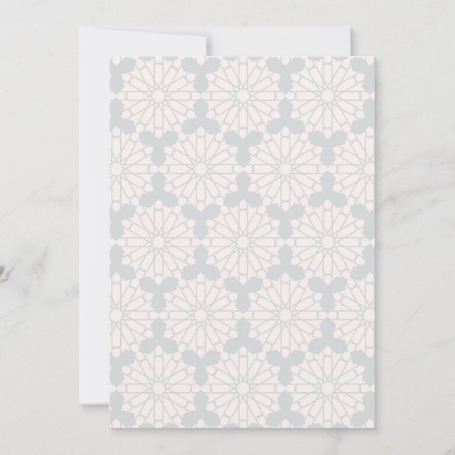 Islamic Geometric Pattern Save The Date (Front)