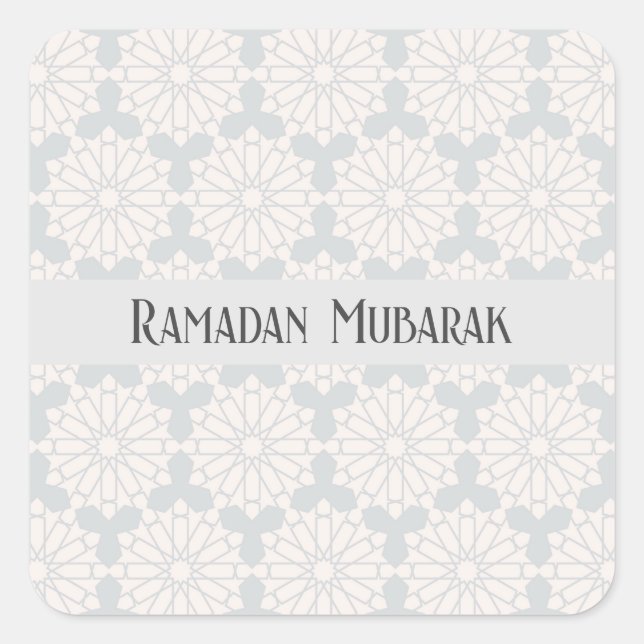Islamic Geometric Pattern Square Sticker (Front)