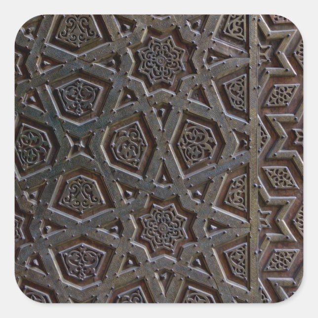 Islamic Geometric Pattern Square Sticker (Front)