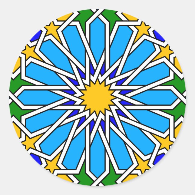 Islamic geometric pattern sticker (Front)
