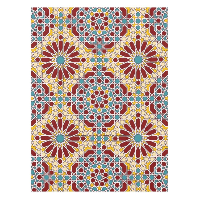 Islamic geometric pattern tablecloth (Front)