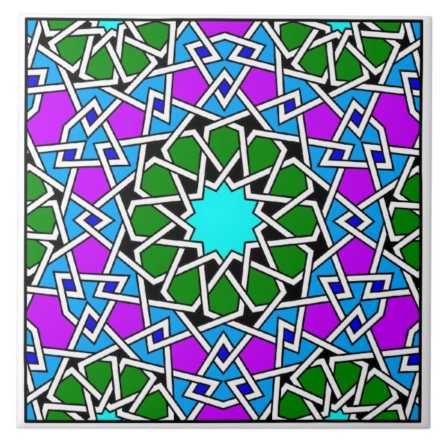 Islamic geometric pattern tile (Front)