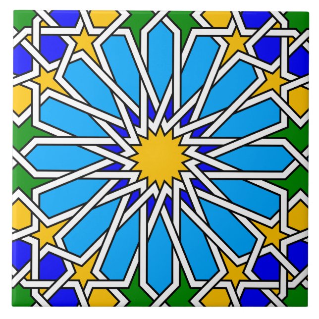 Islamic geometric pattern tile (Front)