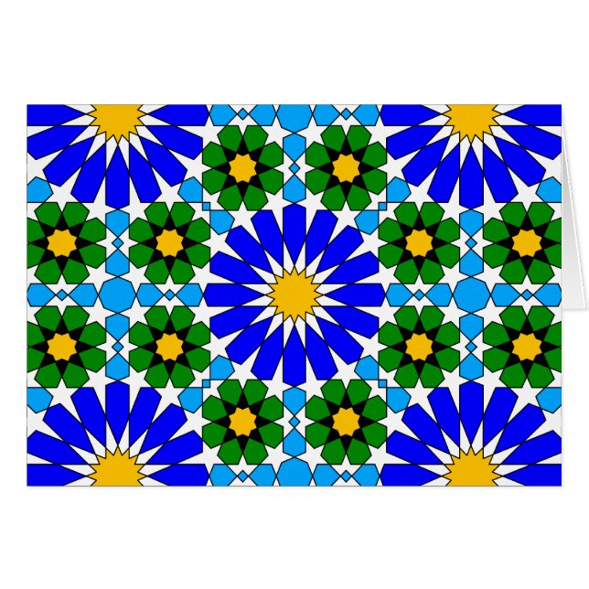 Islamic geometric patterns card (Front Horizontal)