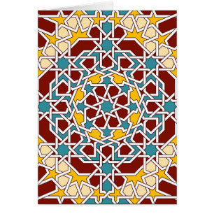 Islamic geometric patterns card