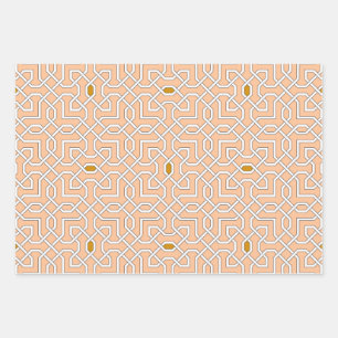 Islamic geometric patterns wrapping paper sheet