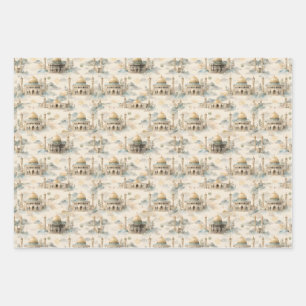 Islamic Gift Wrap Set 3 Elegant Eid Ramadan Hajj