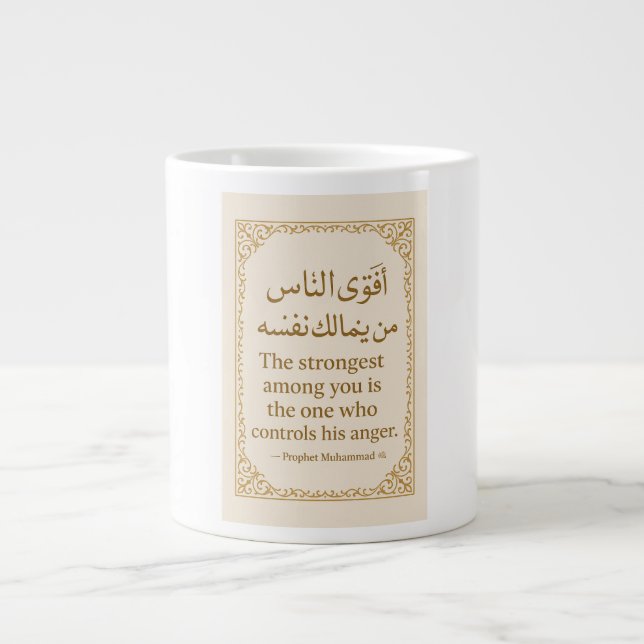Islamic Hadith Mug – Strength is Controlling Anger (Front)