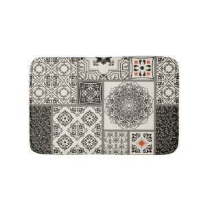 Islamic Majolica Pottery Tile Pattern Bath Mat