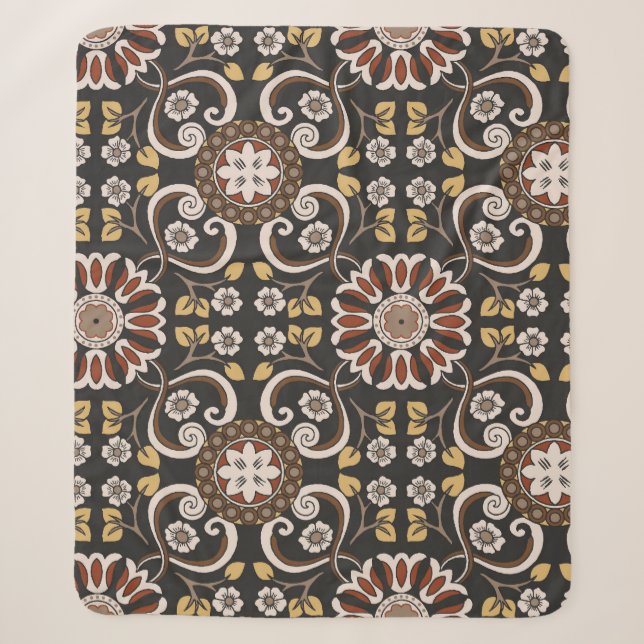 Islamic Medallion: Beautiful Textile Pattern. Sherpa Blanket (Front)