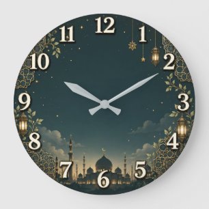 Islamic Mosque Wall Clock   Ramadan Night