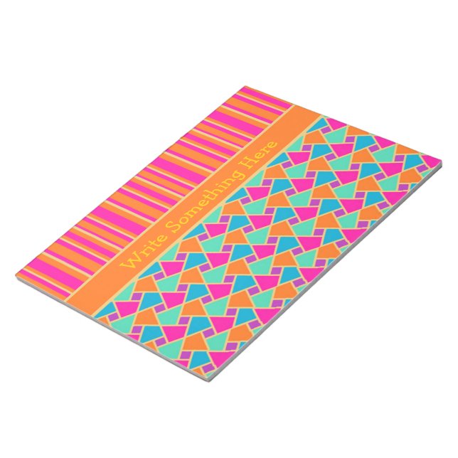 Islamic Pattern and Stripes Notepad or Jotter (Angled)