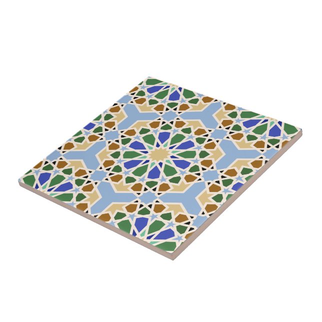 Islamic Pattern Background Ceramic Tile (Side)