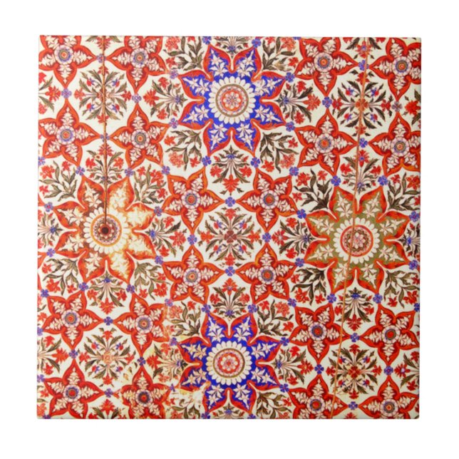 Islamic patterns Rawalpindi, Pakistan Ceramic Tile (Front)