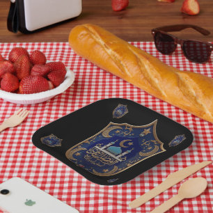 Islamic Picnic Coaster – Crescent & Calligraphy El Paper Plate