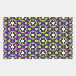 islamic religious geometric decoration pattern bac rectangular sticker