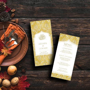Islamic Royal Golden Damask Muslim Wedding  Menu