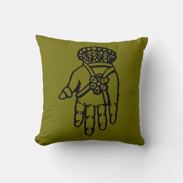 Islamic Symbol: Hamsa Cushion (Front)