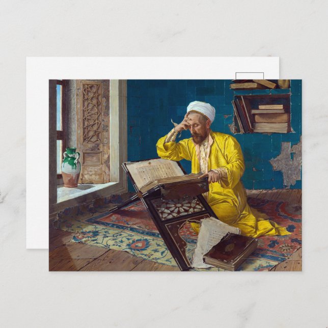 Islamic Theologian with Quran | Osman Hamdi Bey | Postcard (Front/Back)