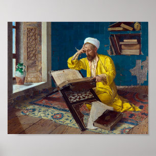 Islamic Theologian with Quran Osman Hamdi Bey Poster