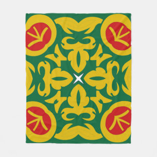 Islamic Traditional Pattern. Bandanna print design Fleece Blanket