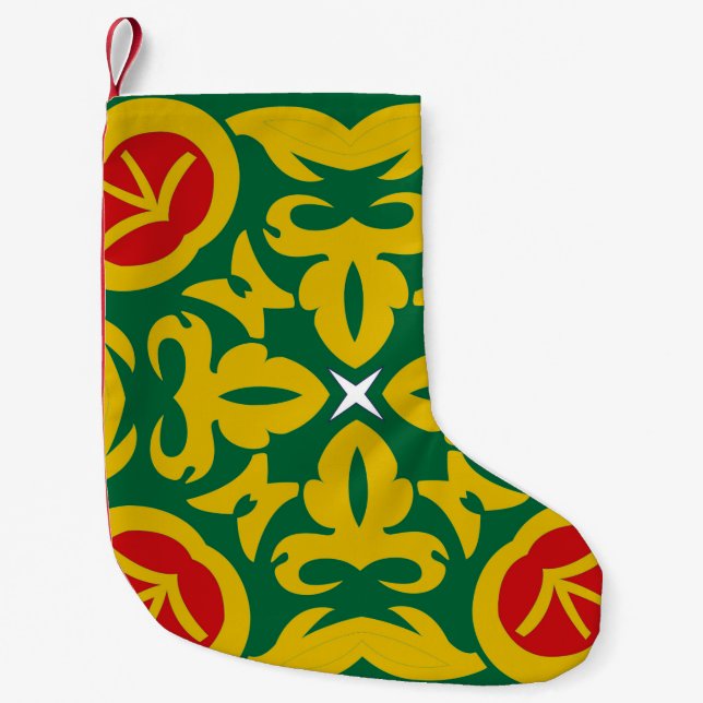 Islamic Traditional Pattern. Bandanna print design Small Christmas Stocking (Front)