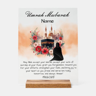 Islamic Umrah Mubarak  Acrylic Sign