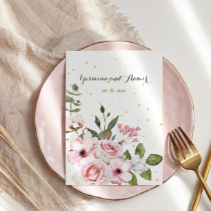 Islamic Wedding Bismillah Elegant Floral Foliage Invitation