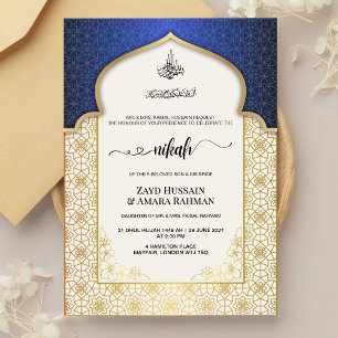 Islamic Wedding Invitation    6 Jewel Tone Colours