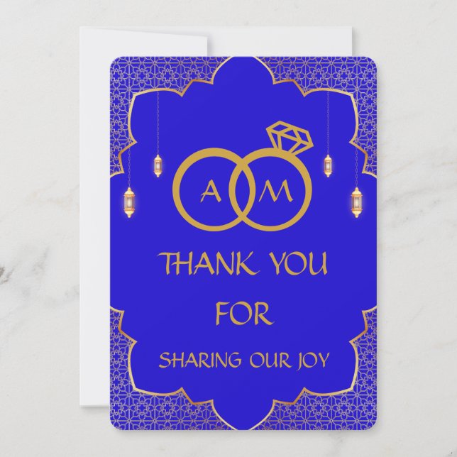 ISLAMIC WEDDING THANK YOU CARD (Front)