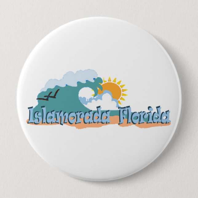 Islamorada. 10 Cm Round Badge (Front)