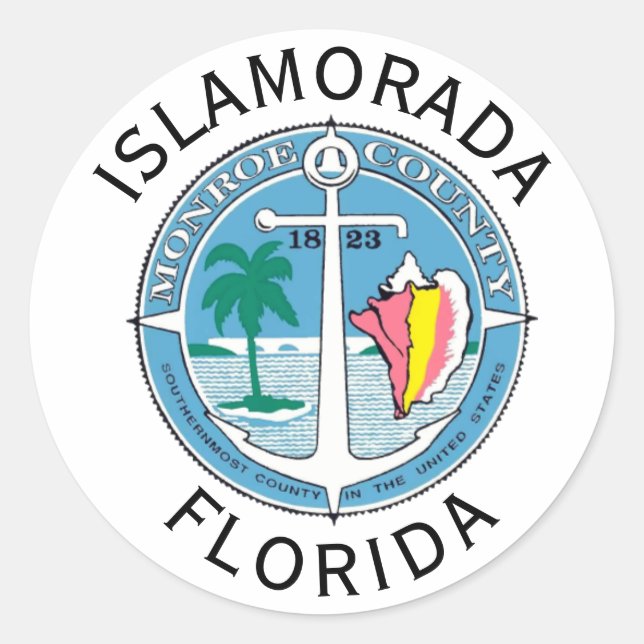 Islamorada - Florida Keys Classic Round Sticker (Front)
