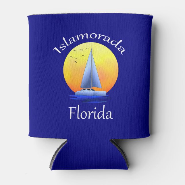 Islamorada Florida Keys Sailing Can Cooler (Front)