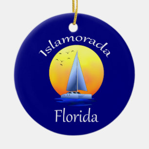 Islamorada Florida Keys Sailing Ceramic Ornament