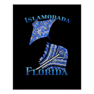 Islamorada Florida Keys Vacation Tribal Stingray Poster