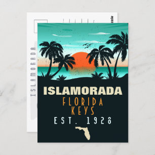 Islamorada Florida Retro Sunset Beach Souvenirs Postcard