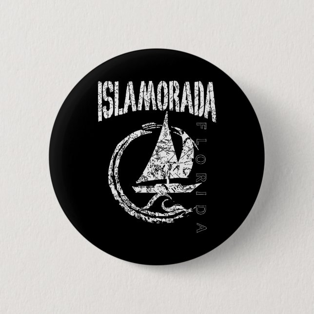 Islamorada Florida Souvenir  6 Cm Round Badge (Front)
