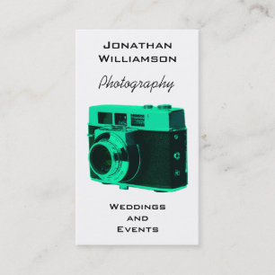 Island Aqua Camera Photography Business Cards
