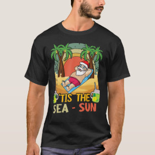 Island Beach Christmas Santa Sun Sea Summer 2023 T-Shirt