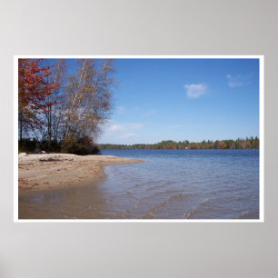 Island Beachfront on the Lake Poster