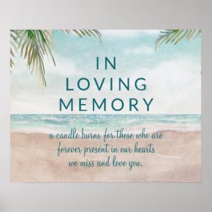 Island Breeze Painted Beach In Loving Memory Sign