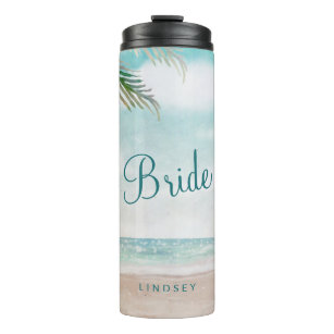 Island Breeze Painted Beach Personalised Bride Thermal Tumbler