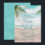 Island Breeze Painted Beach Scene Tropical Wedding Invitation<br><div class="desc">Island Breeze Painted Beach Scene,  with Ocean Waves,  Sandy Beach,  and Palm Trees,  with a beautiful teal blue sky. With Modern Typography Script Fonts. A Summer Tropical Beach,  Or destination wedding design - Personalised Wedding Invitations!

 ~ Check my shop to see the entire Wedding suite for this design!</div>