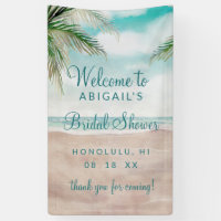 Island Breeze Tropical Beach Bridal Shower Welcome
