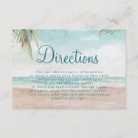 Island Breeze Tropical Beach Wedding Directions
