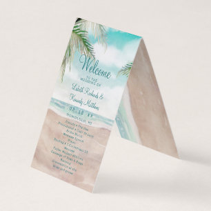 Island Breeze Tropical Wedding Ceremony Program