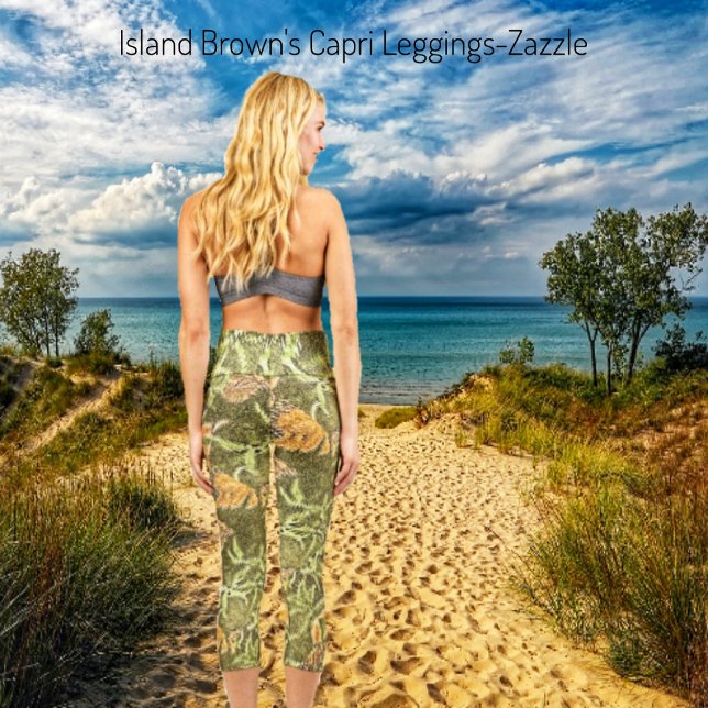 Island Brown Capri Leggings (Creator Uploaded)
