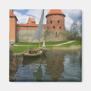 Island Castle by Lake Galve, Trakai, Lithuania Magnet
